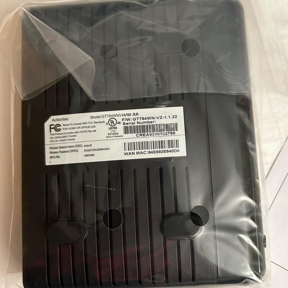 Brand New, Verizon Wireless DSL Gateway AGT784WNV - Picture 9 of 10